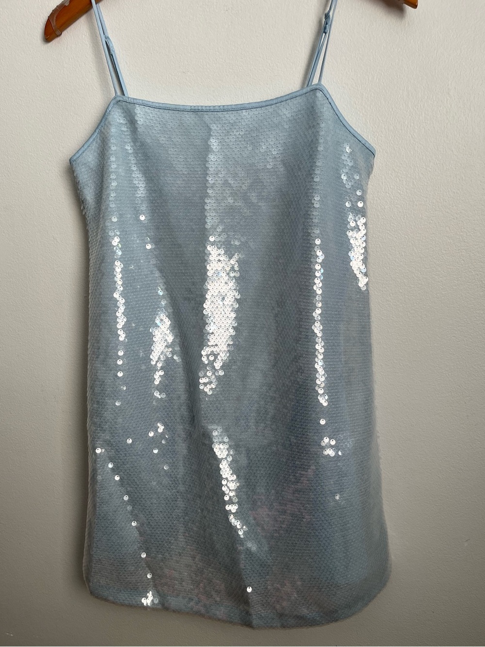 Abercrombie & Fitch Sequin Mini Dress Square Neck Strappy - Picture 5 of 14